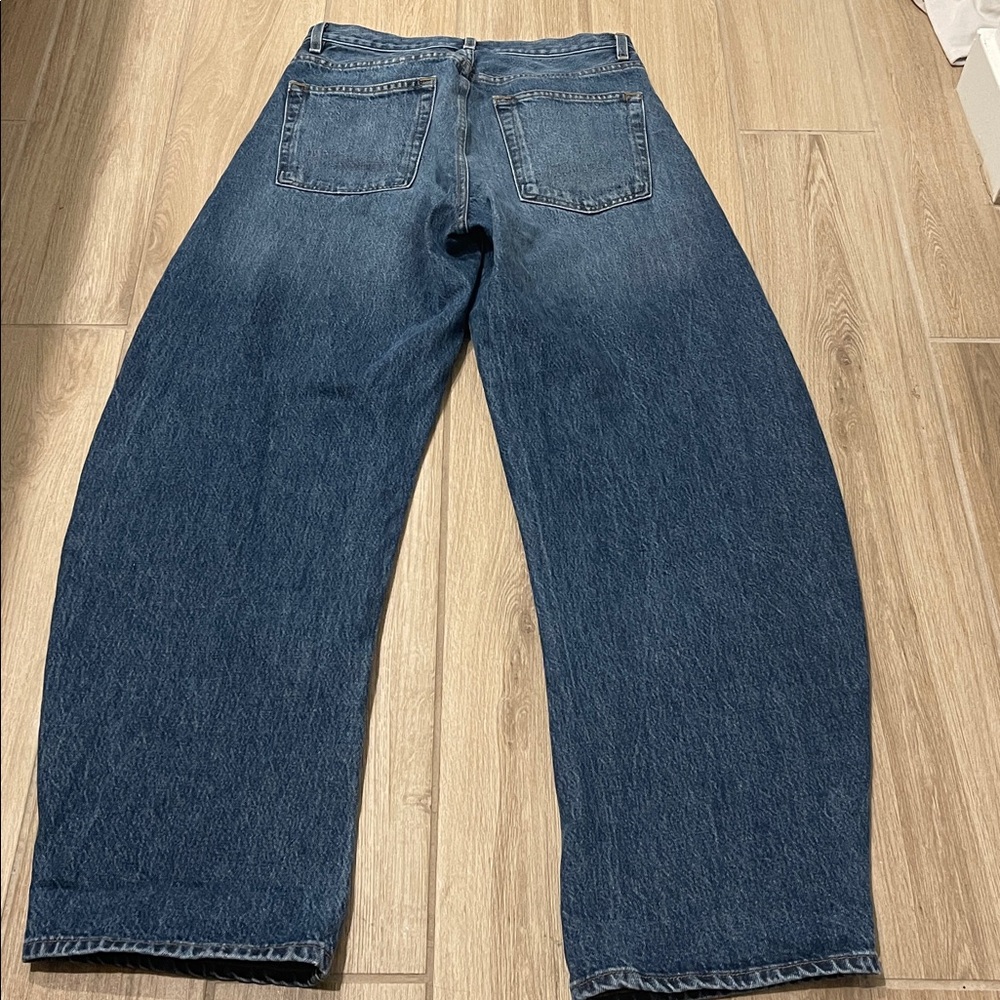Frame Women’s Denim The Bubble High Rise Barrel Leg Westbury Jeans Sz 27/4 - Picture 5 of 13